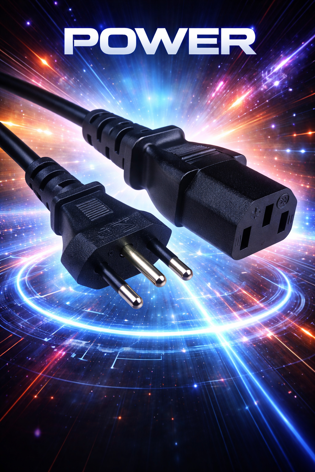 Cabo de força energia 3 pinos