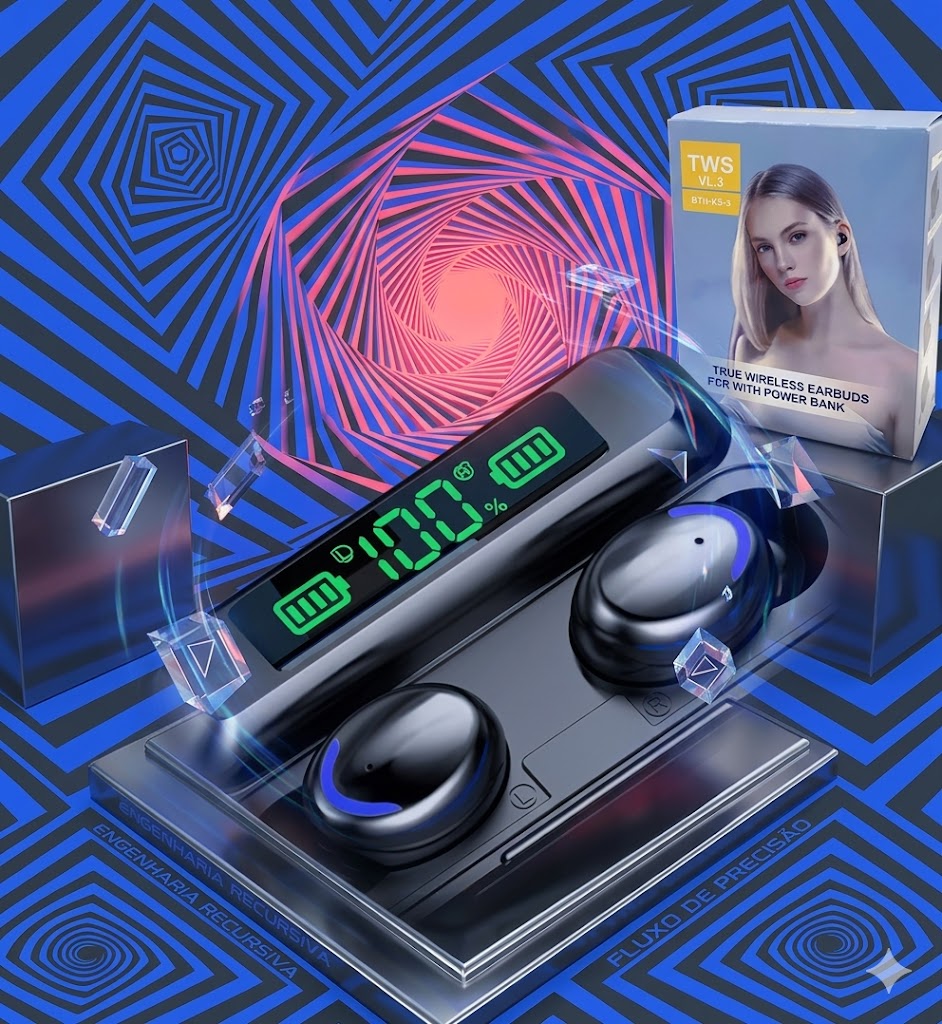 Fone de Ouvido sem fio Bluetooth TWS F9