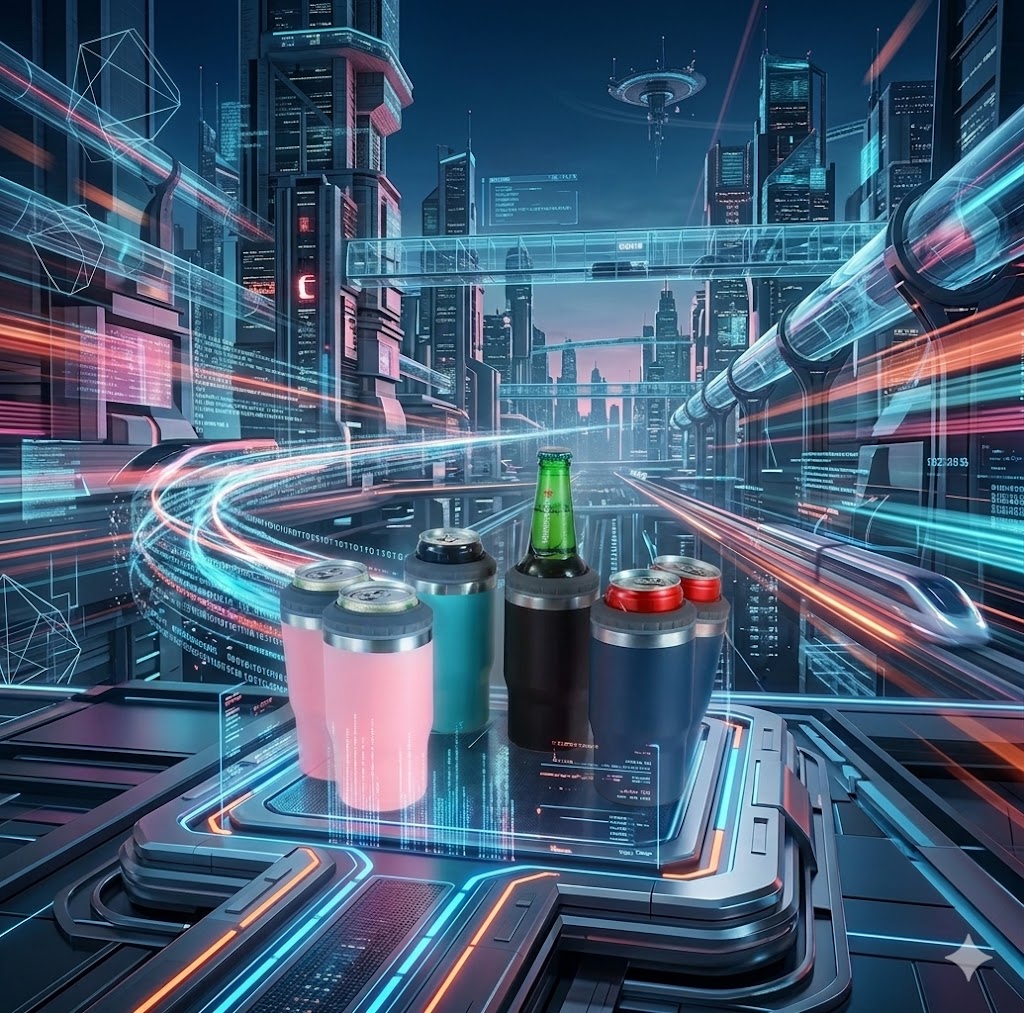 Copo Porta cerveja Garrafa Térmica Latinha De Aço 420ml com abridor