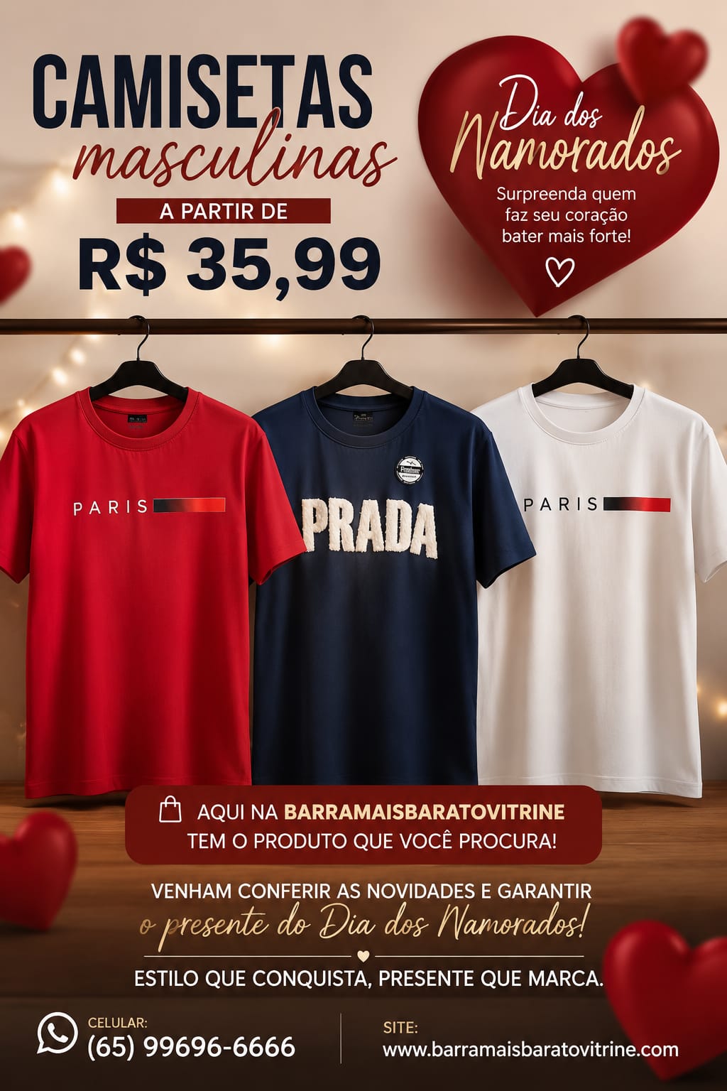 CAMISETAS MASCULINA