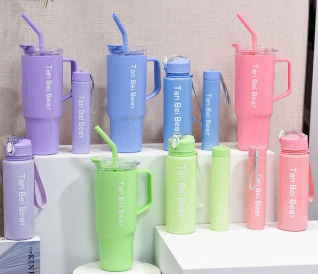 Kit 3 Garrafa Copo Tendência Agua Squeeze Lembretes beber Agua
