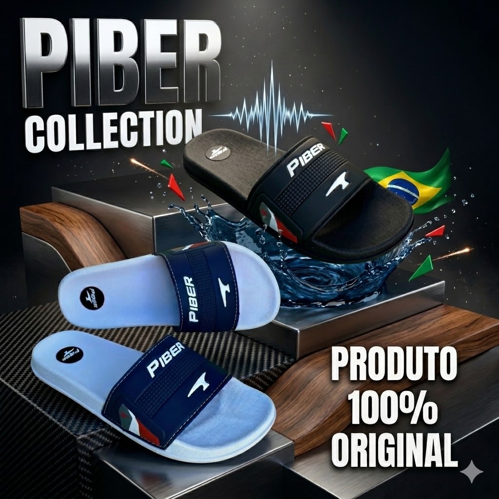 Chinelo Sandália Piber Slide Masculino Confortável