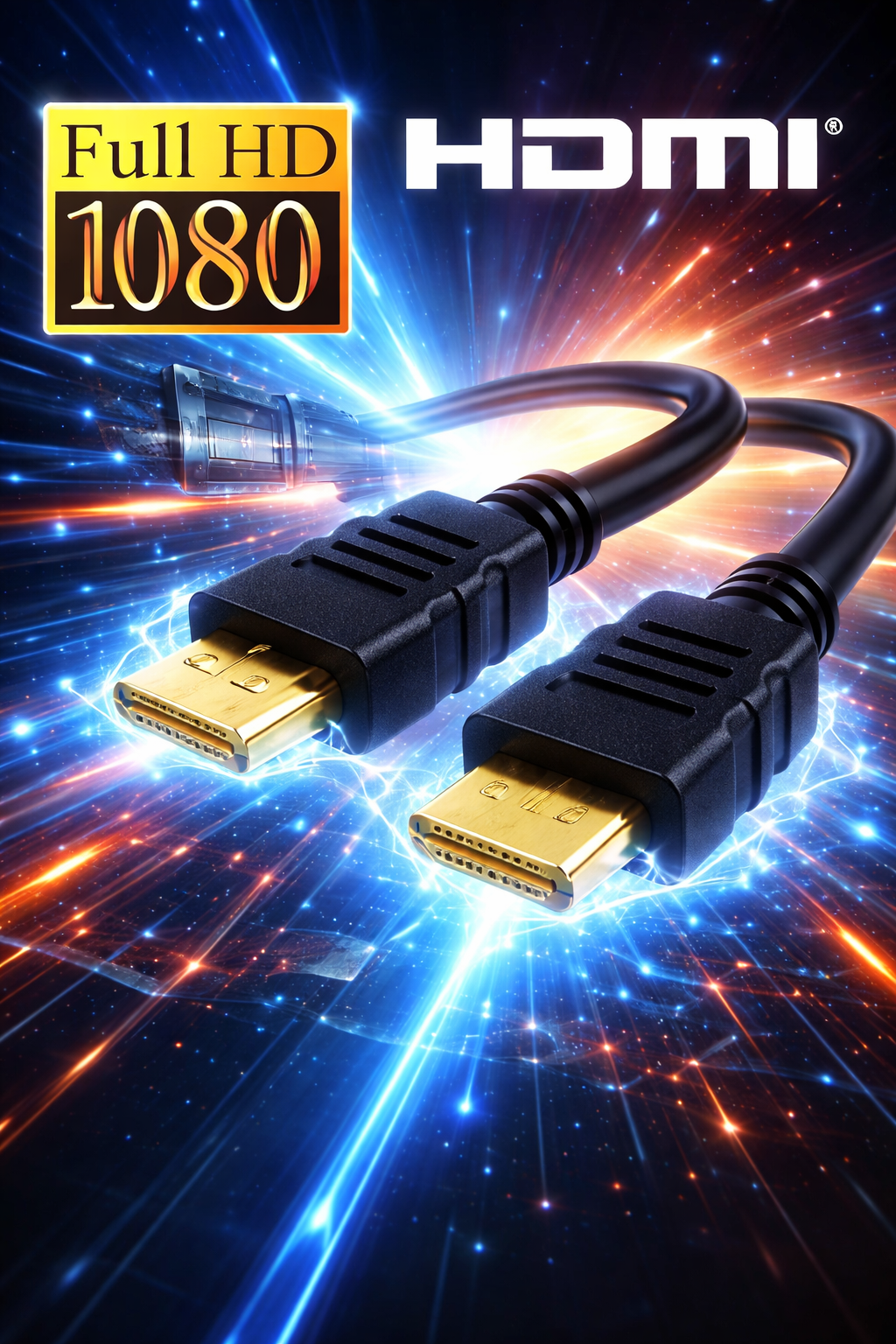 Cabo Hdmi 1.00 Metros Hdtv Versão 1.4 Full Hd Preto 3D
